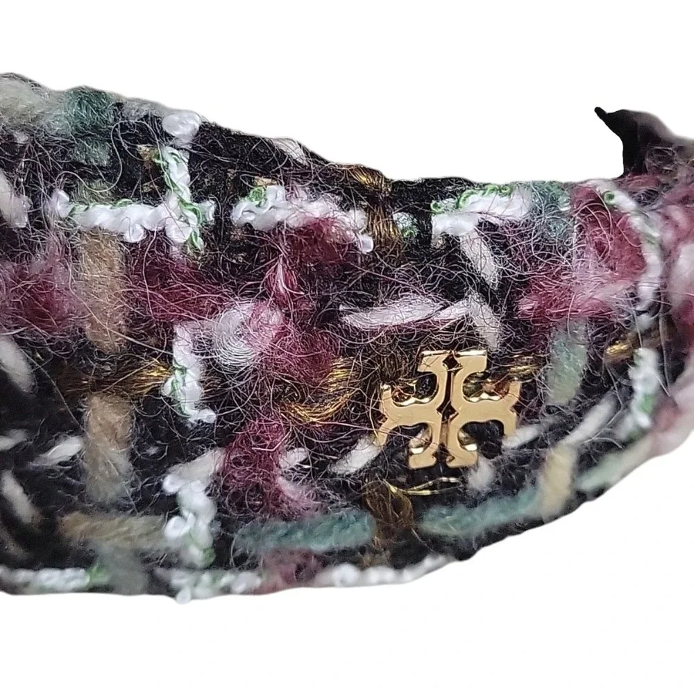 Tory Burch Tweed Crossbody Bag and‎ Matching Headband Set Multi-Color Logo